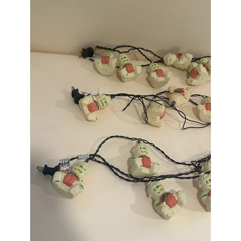 Vintage Mummy String Lights Lot Of 3 (lights‎ Don't Work )